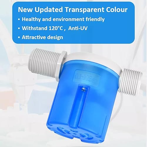 Miniatura 5 de Válvula de flotador 34 "entrada lateral macho válvula de control automático de nivel de agua para tanques, torres, piscinas, canales, acuarios - azul