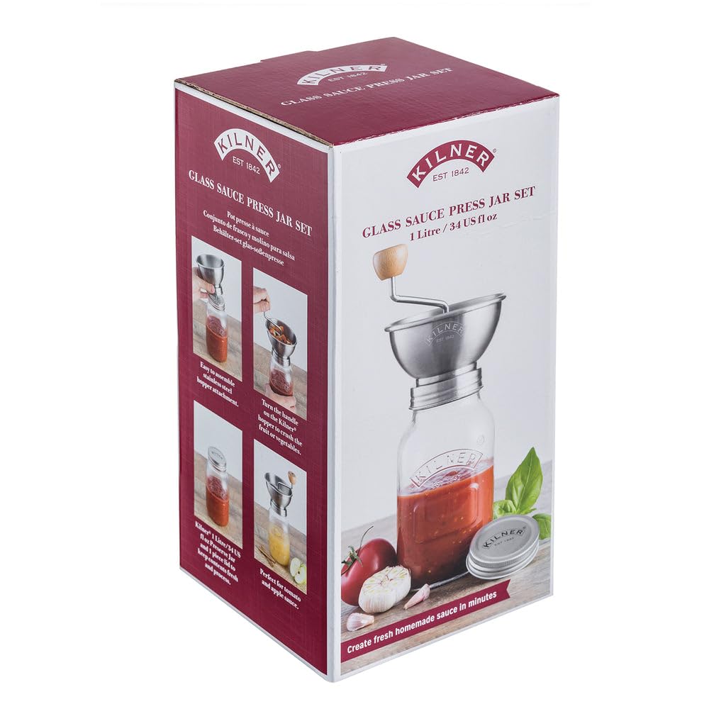 KILNER | Passiermühle aus Edelstahl, 1 Liter