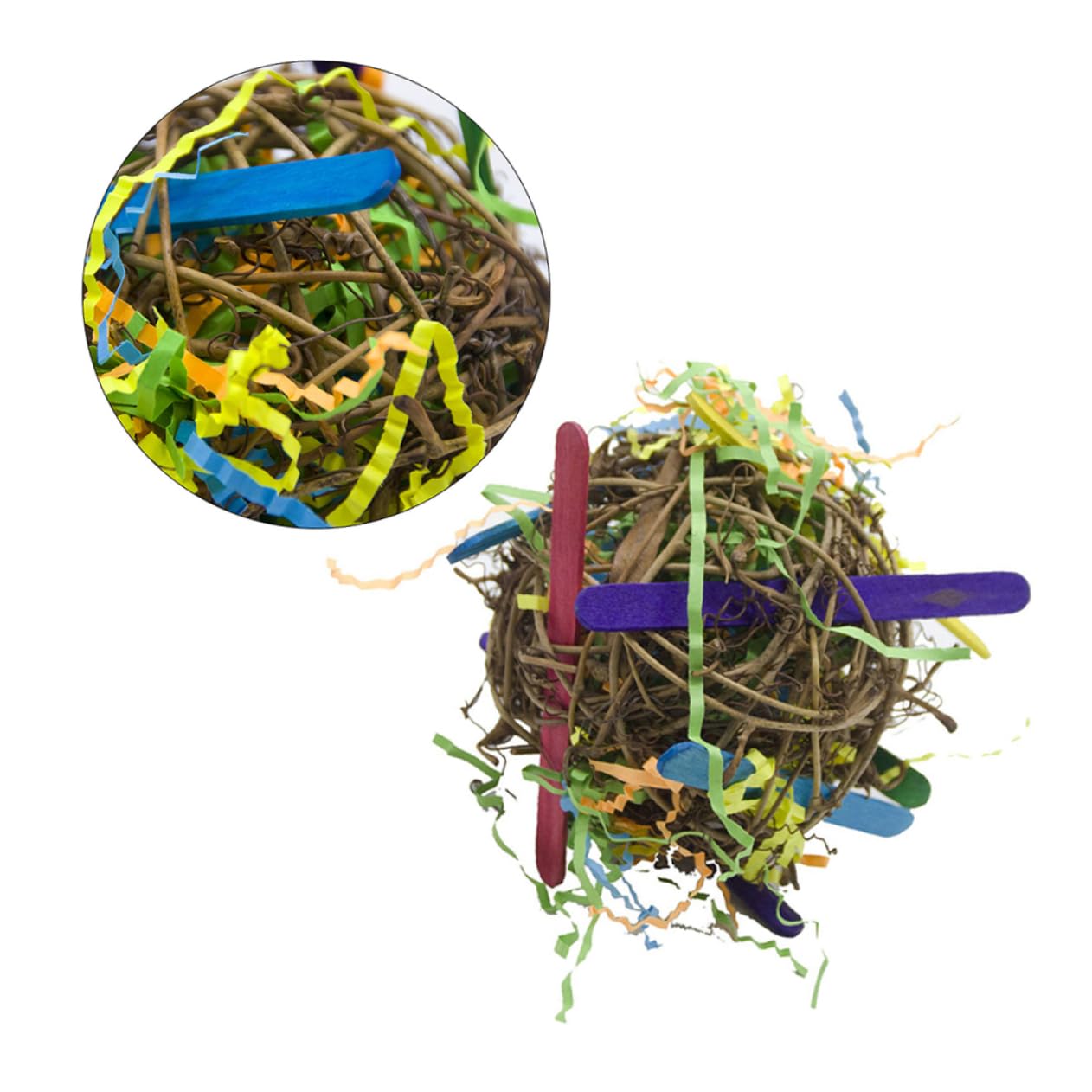 BESPORTBLE 9pièces Jouets à Mâcher pour Oiseaux Balles Rattan pour Perroquets Africains Calopsittes Et Inséparables