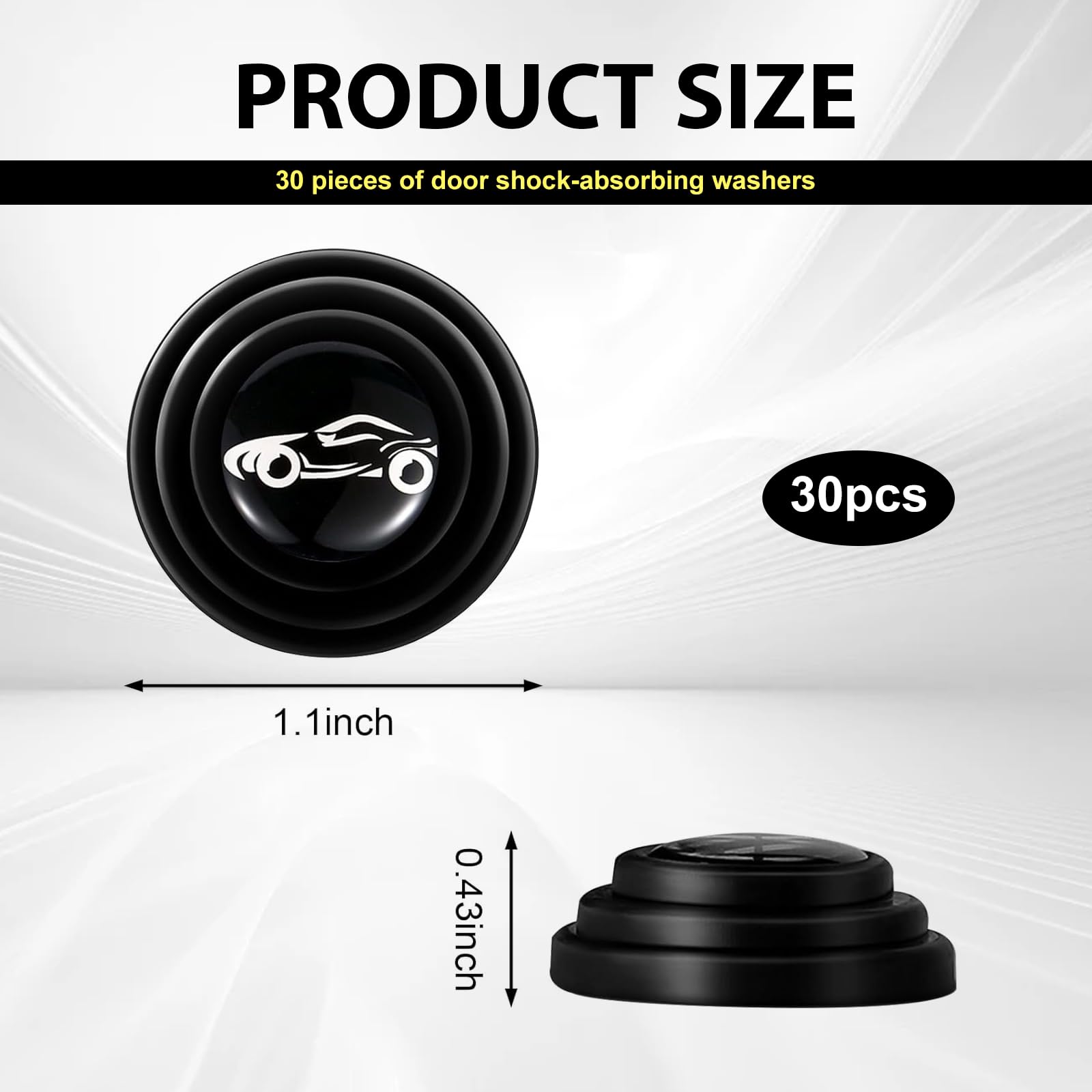 AWGUKA Pack-30 Car Door Shock Absorption Sticker, 1.1