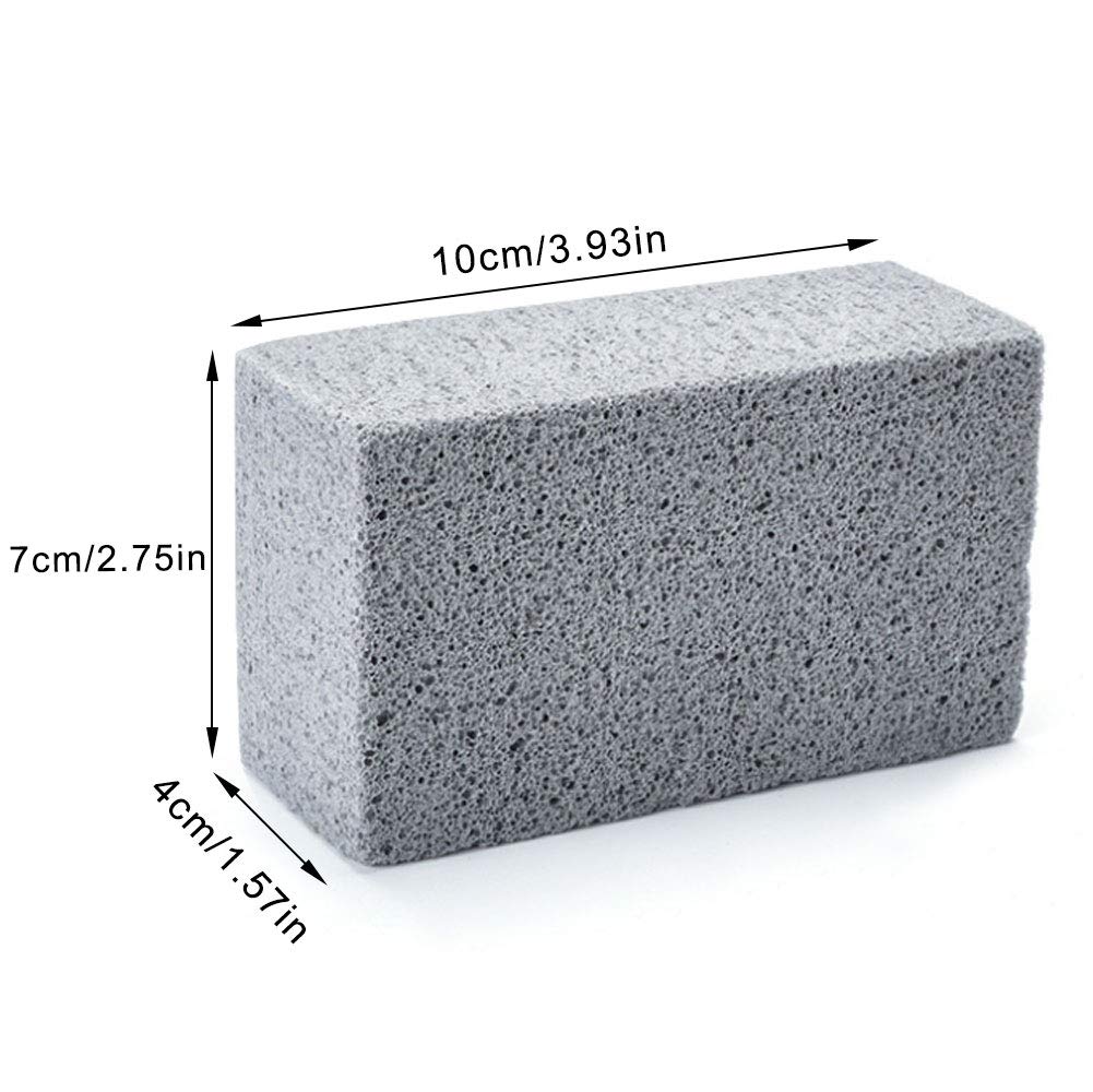 VideoPUP Grill Cleaning Block Brick, 4PCS Natural Pumice Stones Odorless Grilling Cleaning Brick for Cleaning Flat Top Grills or Griddles,Grills Grate,Easily Removes Stubborn Grime,Gray