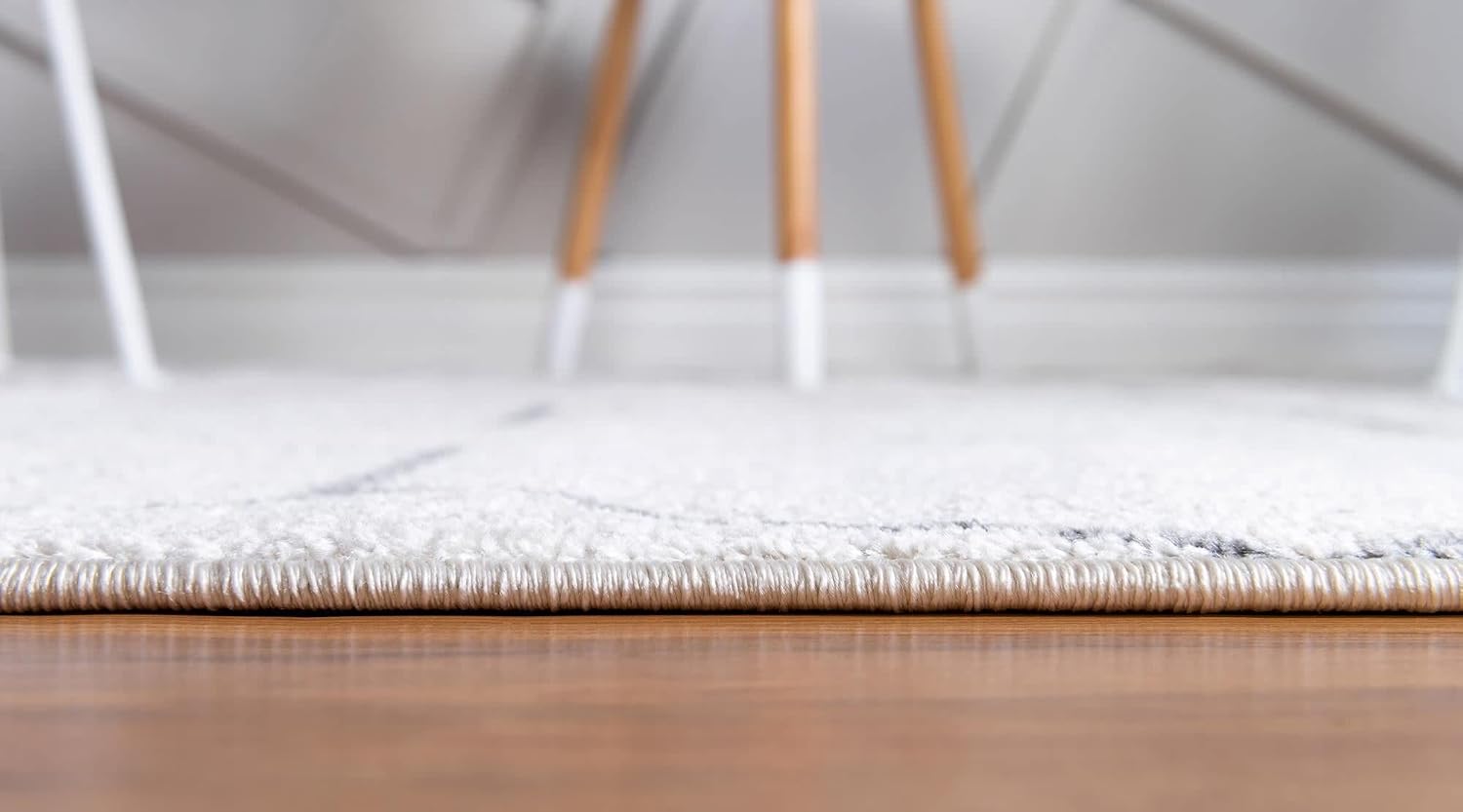 Unique Loom Trellis Frieze Collection Area Rug - Geometric (3' x 5' Oval, Ivory/ Gray)