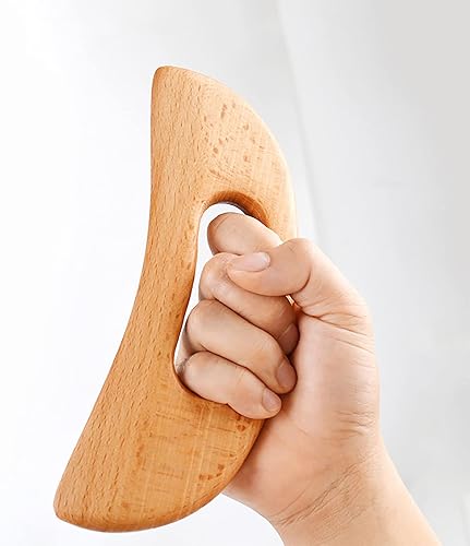 Miniatura 7 de Masajeador de drenaje linfático, herramienta Gua Sha de madera para cuerpo, raspador de masaje manual para anticelulitis y aliviar la fatiga