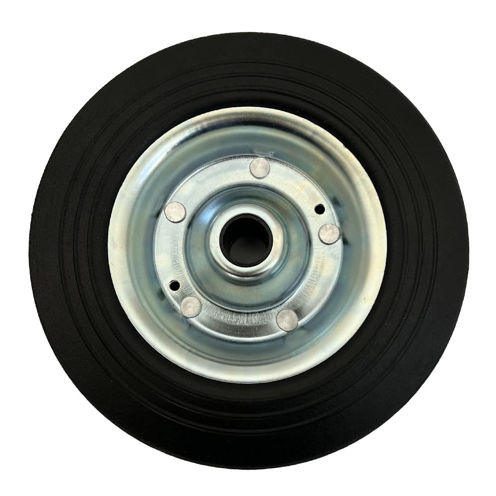 HEYOUTH Ruotino d'appoggio Rimorchio,Ruotino di Scorta,per Rimorchio, Ruota di Trailer,Cerchione in Acciaio zincato,200 x 50 mm