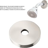 Vista 3 de Brida de brazo de ducha extragrande, 3.5 pulgadas de diámetro exterior, repuesto universal de placa de cubierta de escudo de cabezal de ducha, placa