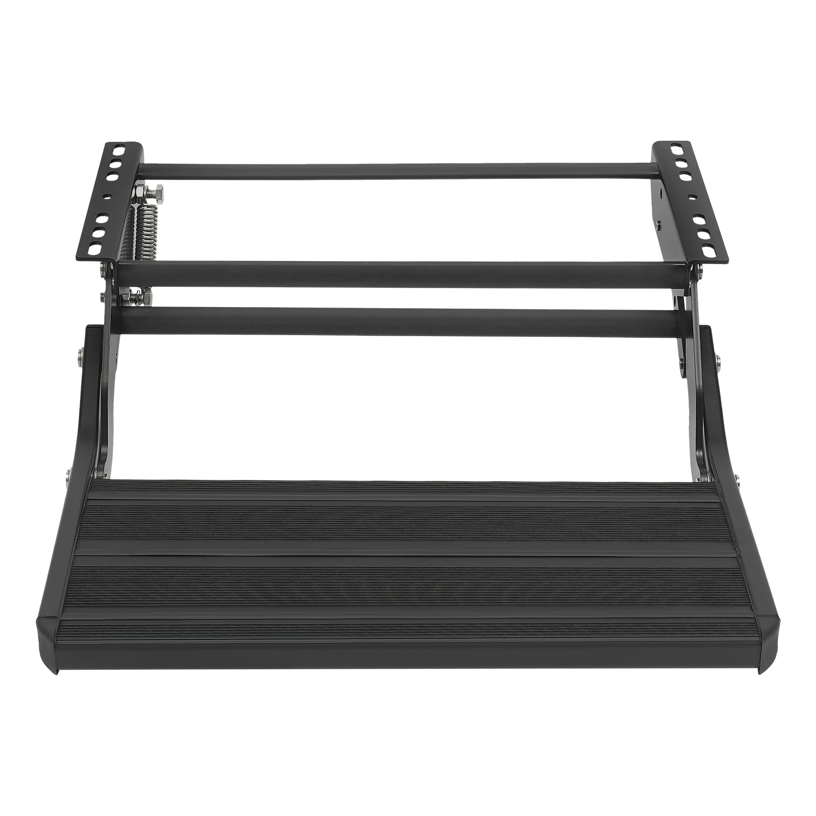 Scalino manuale per camper, gradino pieghevole in alluminio con superficie antiscivolo, portata 200 kg, 550 × 210 mm