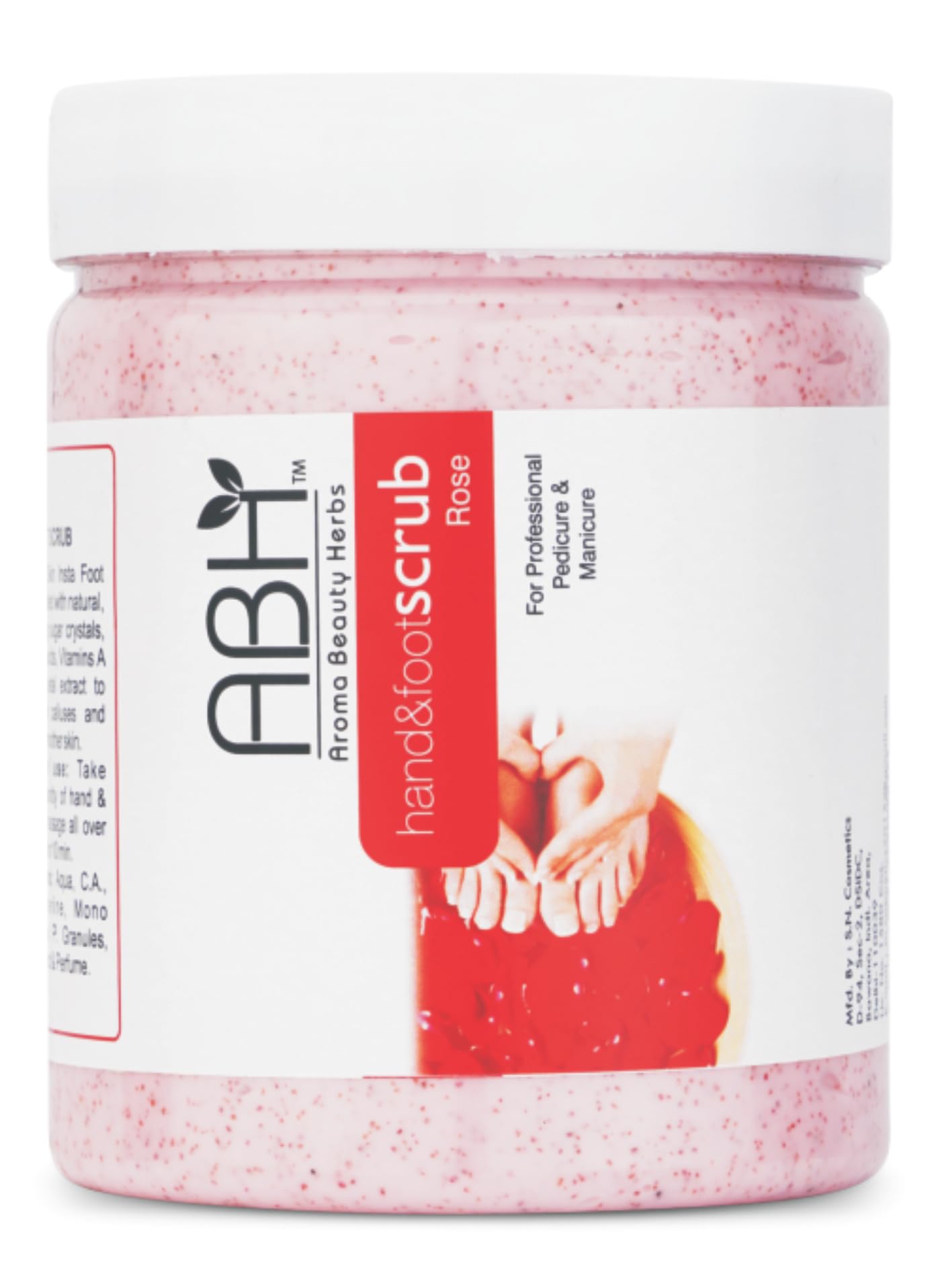 ABH Rose Hand & Foot Scrub 500g Exfoliating Scrub for Pedicure & Manicure Softens, Smoothens & Refreshes Hands and Feet For Spa, Salon & Home Use-image-14
