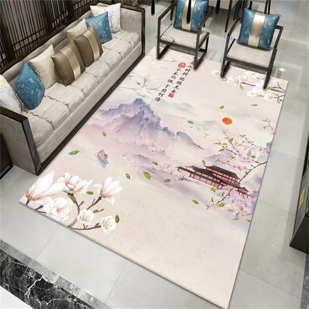 Tapis bébé lavable rose 80x120cm pour un sol propre et sain
