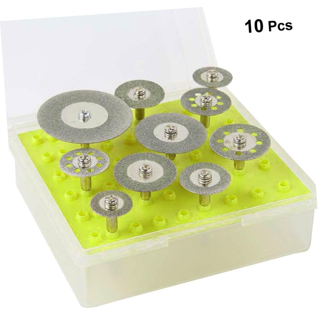 Vaguelly Mini Ultrathin Diamond Cutting Discs Set for Rotary Tools Blades for Gemstones Glass Metal Ceramics Porcelain Tiles and Rocks DIY Slotting and Slitting Blades
