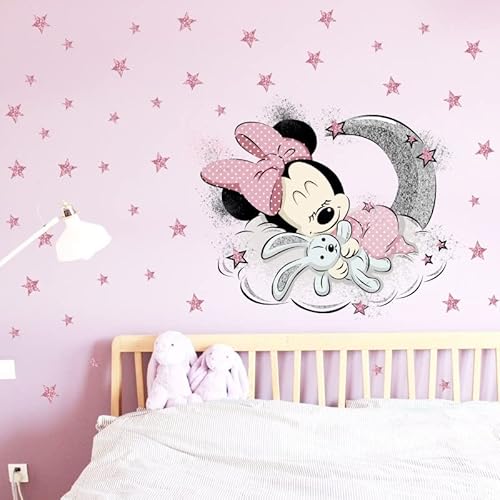 Mickey Minnie Mouse Large Wall Sticker For Kids Baby Room Nursery Interior Decoration Wall Decal (Minnie) #TOP4