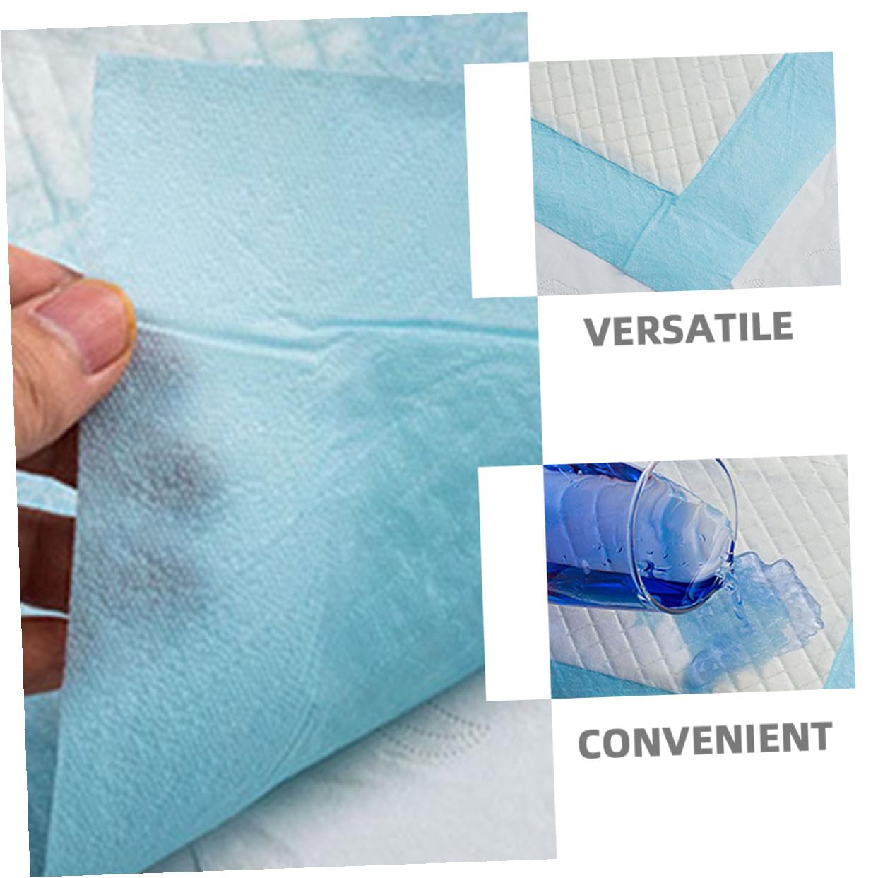 100 Einweg Wickelunterlagen 60x90cm Saugfähige Wickelauflagen mit Auslaufsicheren Kanten für Babys und Erwachsene Hautfreundliche Vliesstoff Pads zur Inkontinenzpflege