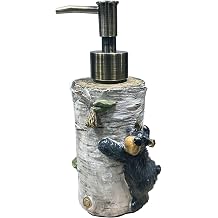 WD Willie Black Bear Liquid Soap Dispenser, 7"