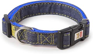 Nylon Dog Collars, Classic Adjustable Pet Dog Collar for Small, Medium and Large Dogs(Blue L)