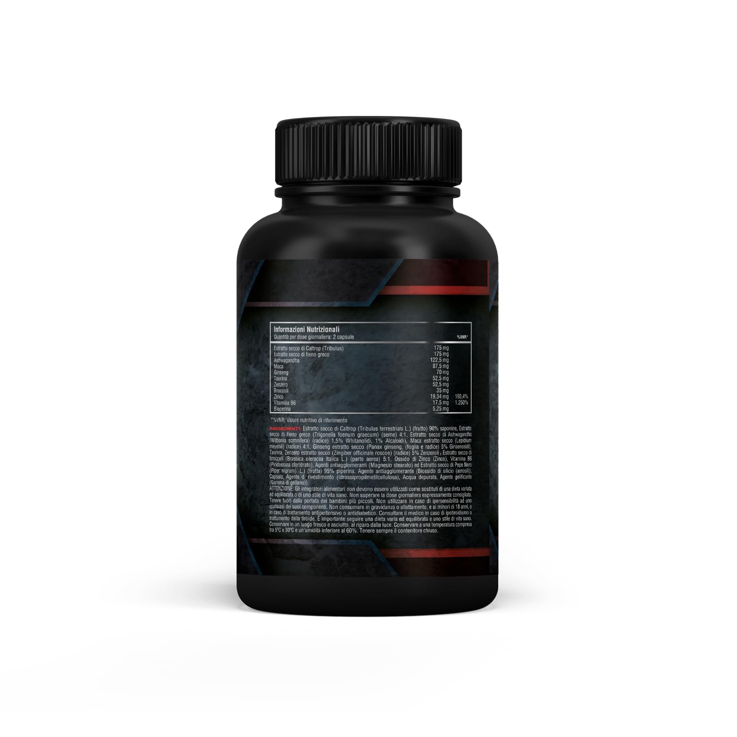 Healthy Fusion 100% ULTIMATE TESTOSPORT | Booster con Maca, aAhwagandha e Tribulus | Efficace potenziatore sessuale | Aumenta la massa muscolare | Energia e le prestazioni sportive | 120 capsule