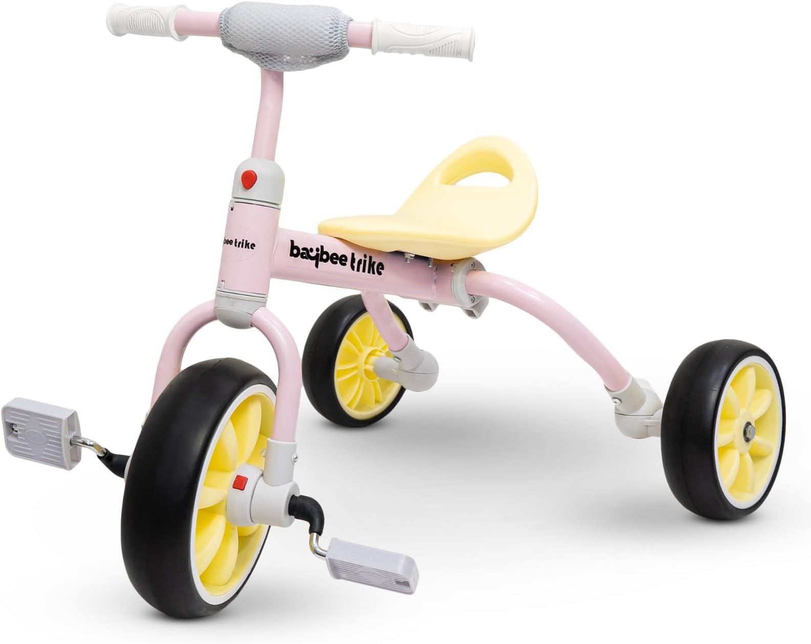 Baybee Trikona Tricycle for Kids, Foldable Balance Bike Baby Tricycle with Adjustable Seat, Eva Wheels & Detachable Pedal | Kids Tricycle Trikes | Baby Cycle for Kid 2-4 Years Boys Girls (PinK)