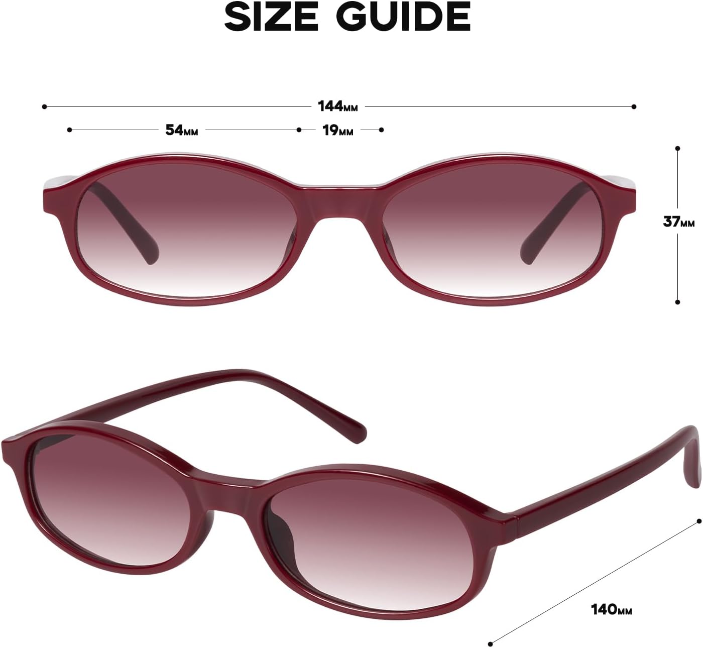 mosanana Trendy Rectangle Oval Sunglasses for Women Retro 90s Small Style MS52586 - Image 6