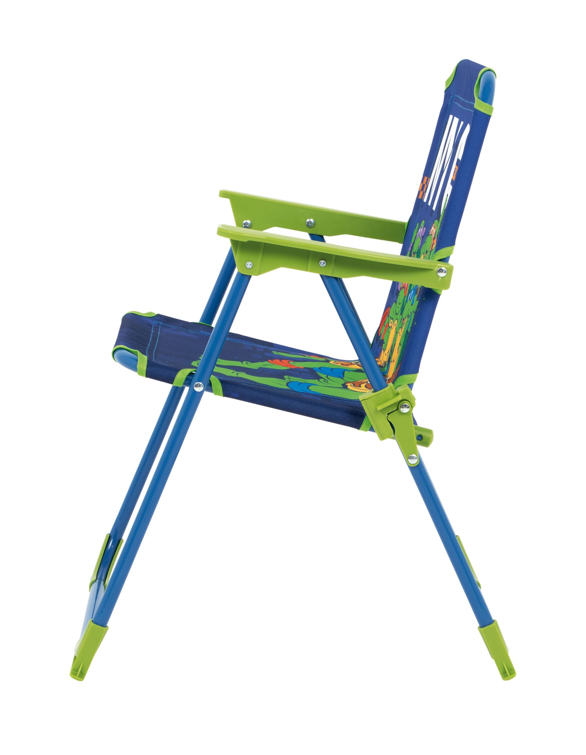 ARDITEX Silla Plegable con Brazos de Las Tortugas Ninja - 38x32x53cm - Adecuado para jardín, Camping, Playa o montaña - Ideal para niños y niñas.