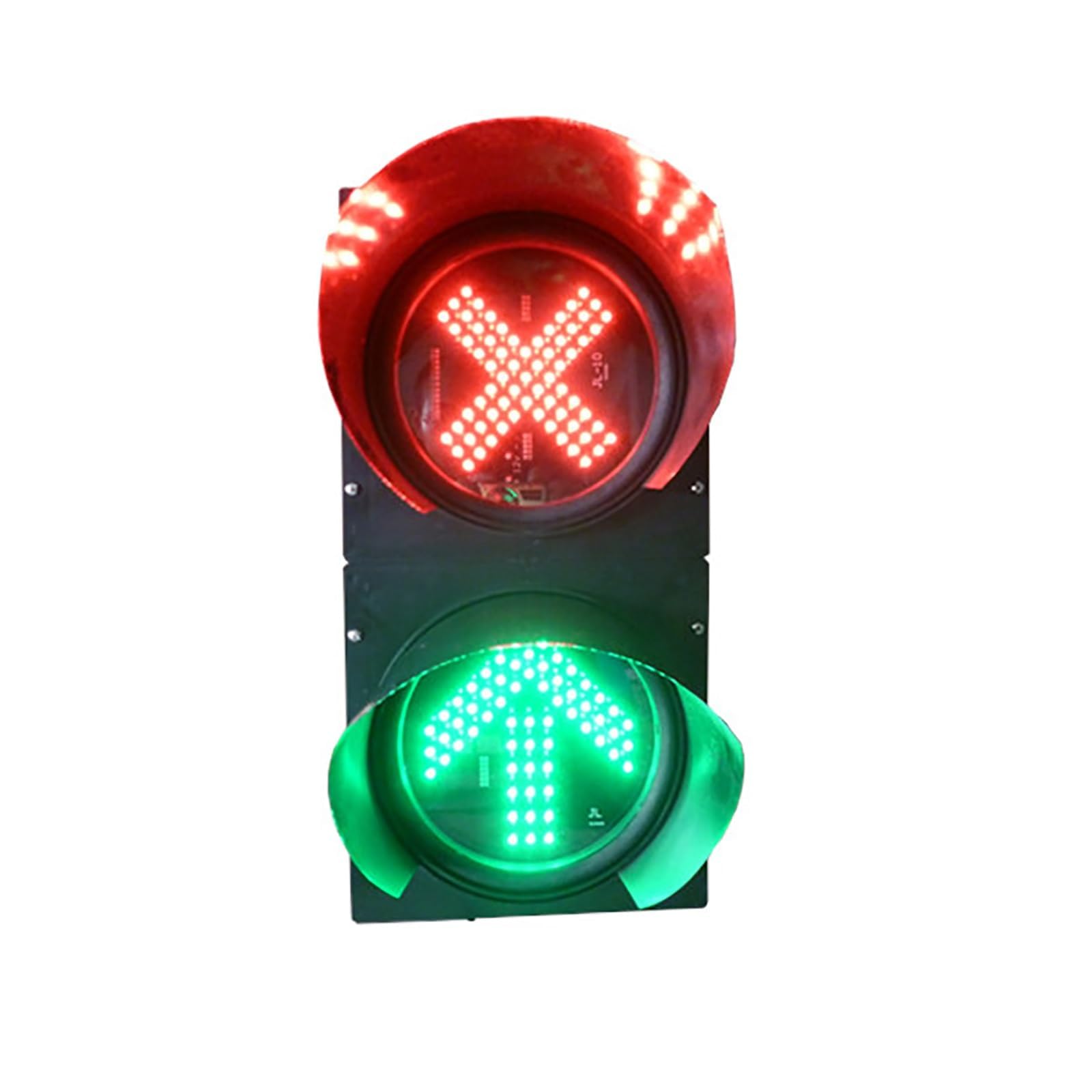 Trójkolorowe czerwono-zielone światło sygnalizacyjne IP65 Stop/Go 200 mm, z obudową PC, 110V/24V/220V