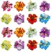 BBTO 24 Pieces Flower Hair Clips Multicolor Hawaiian Hibiscus Flower Hair Accessories for Girls Women Beach Wedding Party Supplies