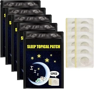 Sleeping Patch, Sleep Support Patches, Sleep Aid Patch for Adults, Natural Deep Sleep Patches, Ingredient Safety Melatonin Free, Enhance Sleep Quality (5box)