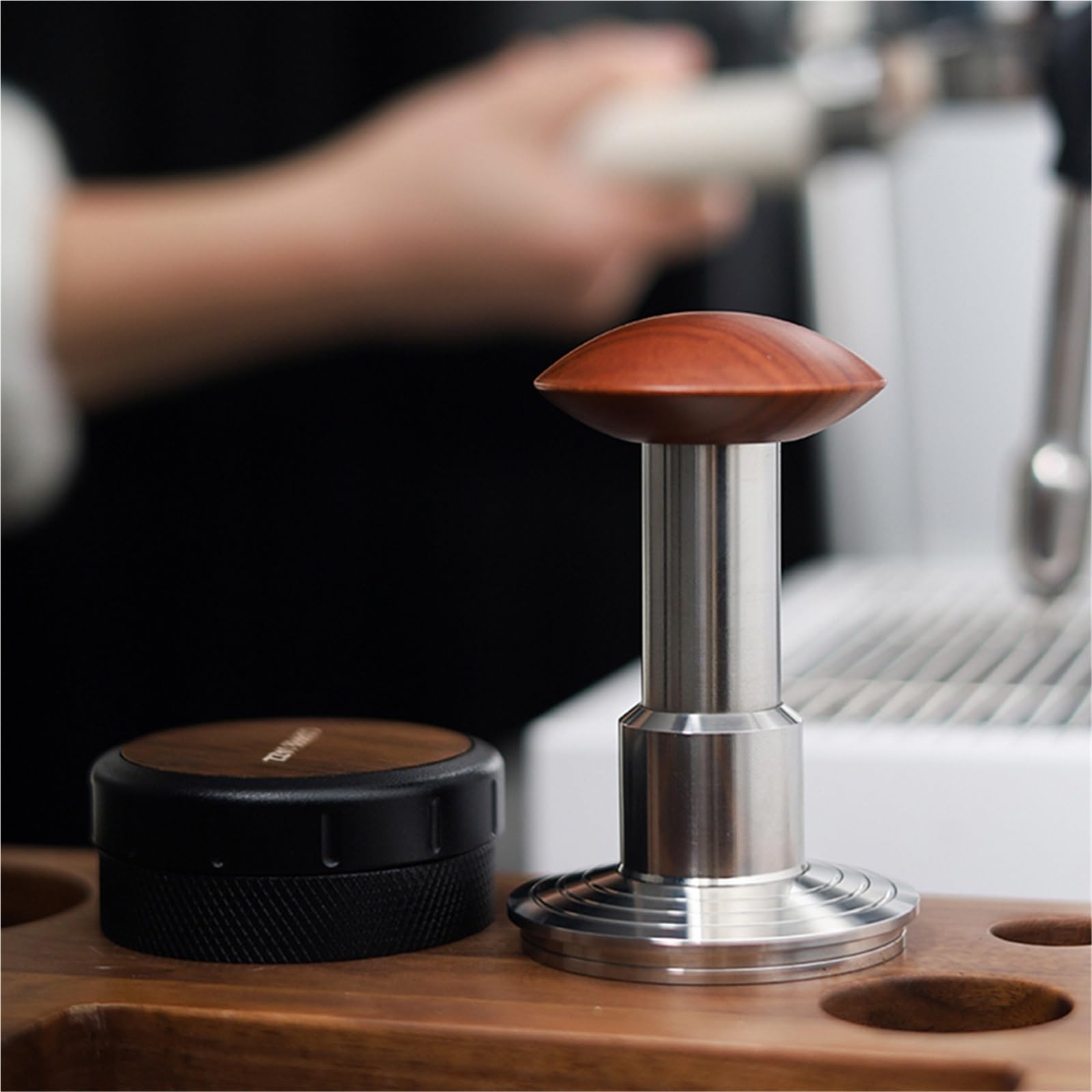 51/53/58,5 Mm 30 Libras De Presión Constante Tamper De Café Universal SUS304 Accesorio De Base Plana(51mm)