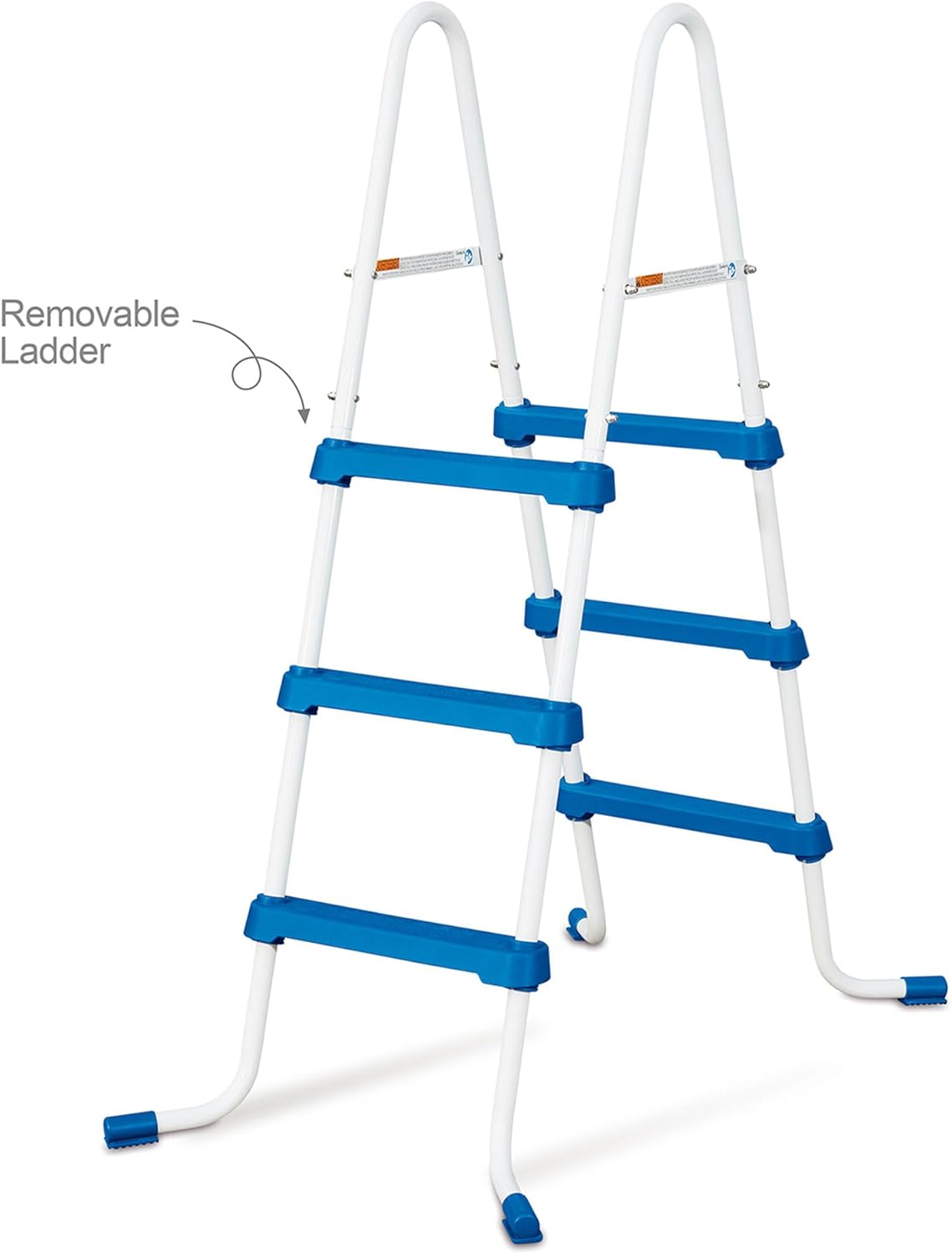 Funsicle 36 Inch SureStep 3 Stair Swimming Pool Ladder with 12' x 36" Quickset Inflatable Ring Top Outdoor Above Ground Pool and Pump