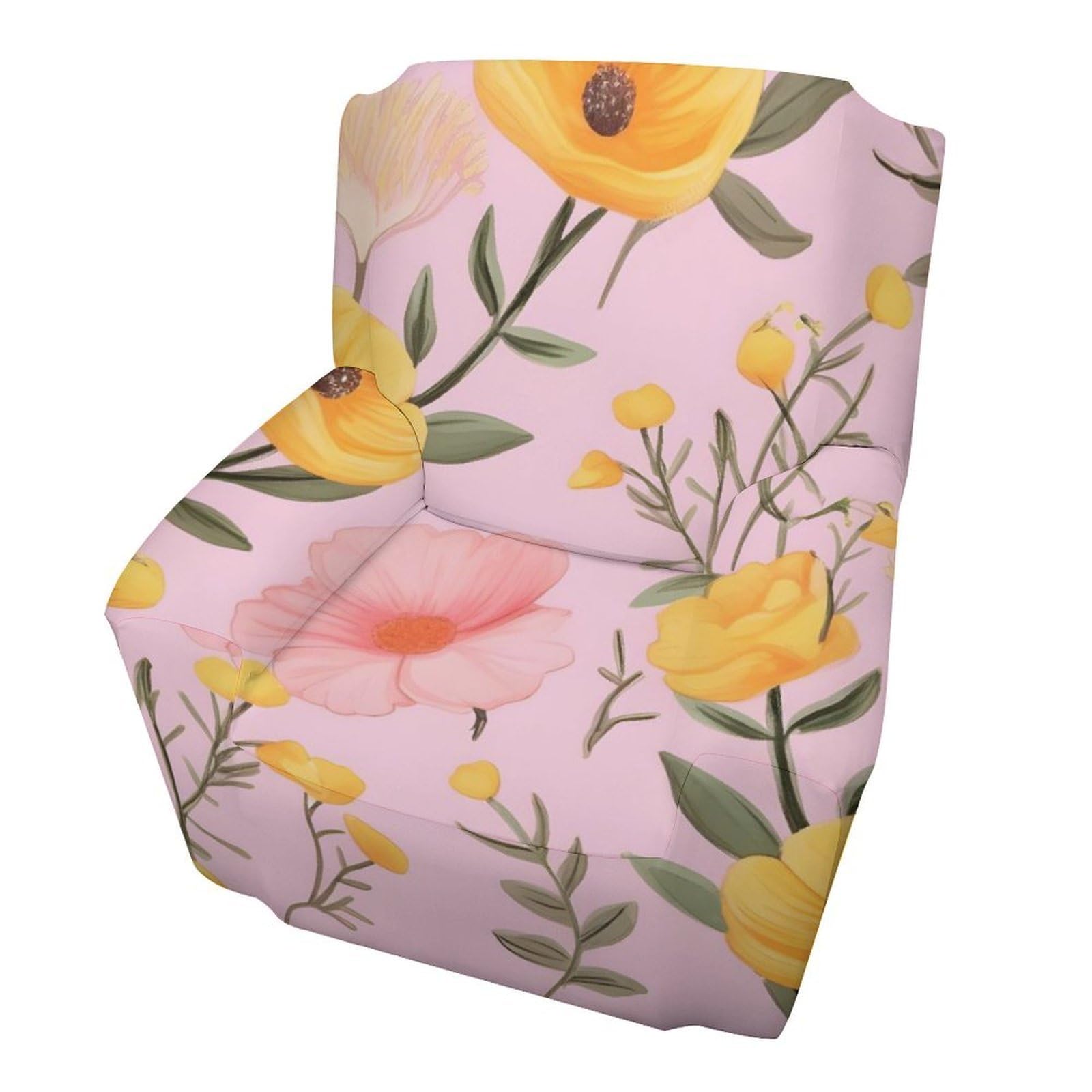 Housse de canapé extensible antidérapante et élastique floral