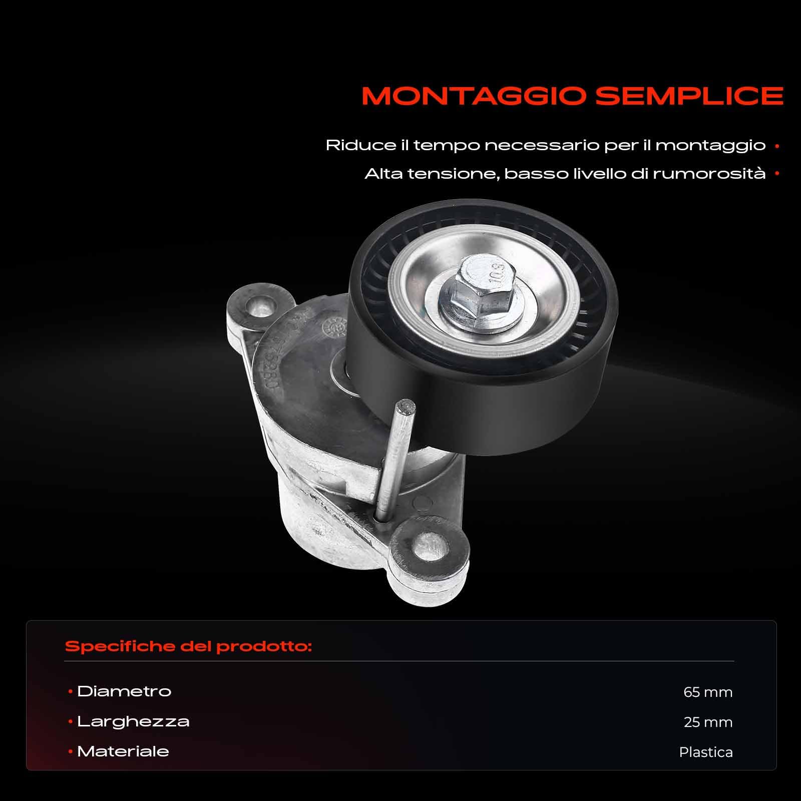 Frankberg Puleggia Guida a Rulli Diesel Compatibile con Berlingo Multispace B9 1.6L 2008 I CU 1.6L 208 I CA CC 1.6L C3 II SC 1.6L Partner Tepee 1.6L Replace# 9677279580