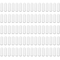 Vista 1 de Weewooday 80 piezas de mezclador magnético de PTFE, barra de agitador blanco de acero inoxidable para laboratorio, barra de placa de agitación