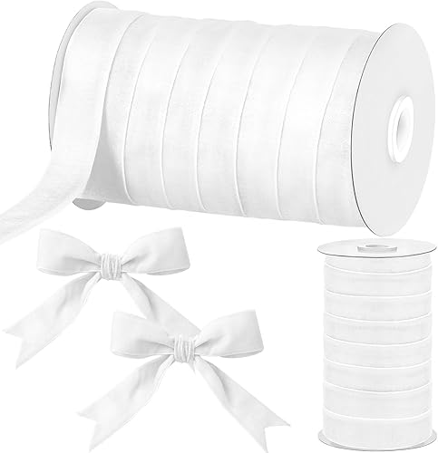 Miniatura 235 de Chuangdi 3/8 pulgadas, 60 yardas, cinta de terciopelo azul verde azulado de Navidad, cintas anchas de terciopelo vintage para adornos de árbol