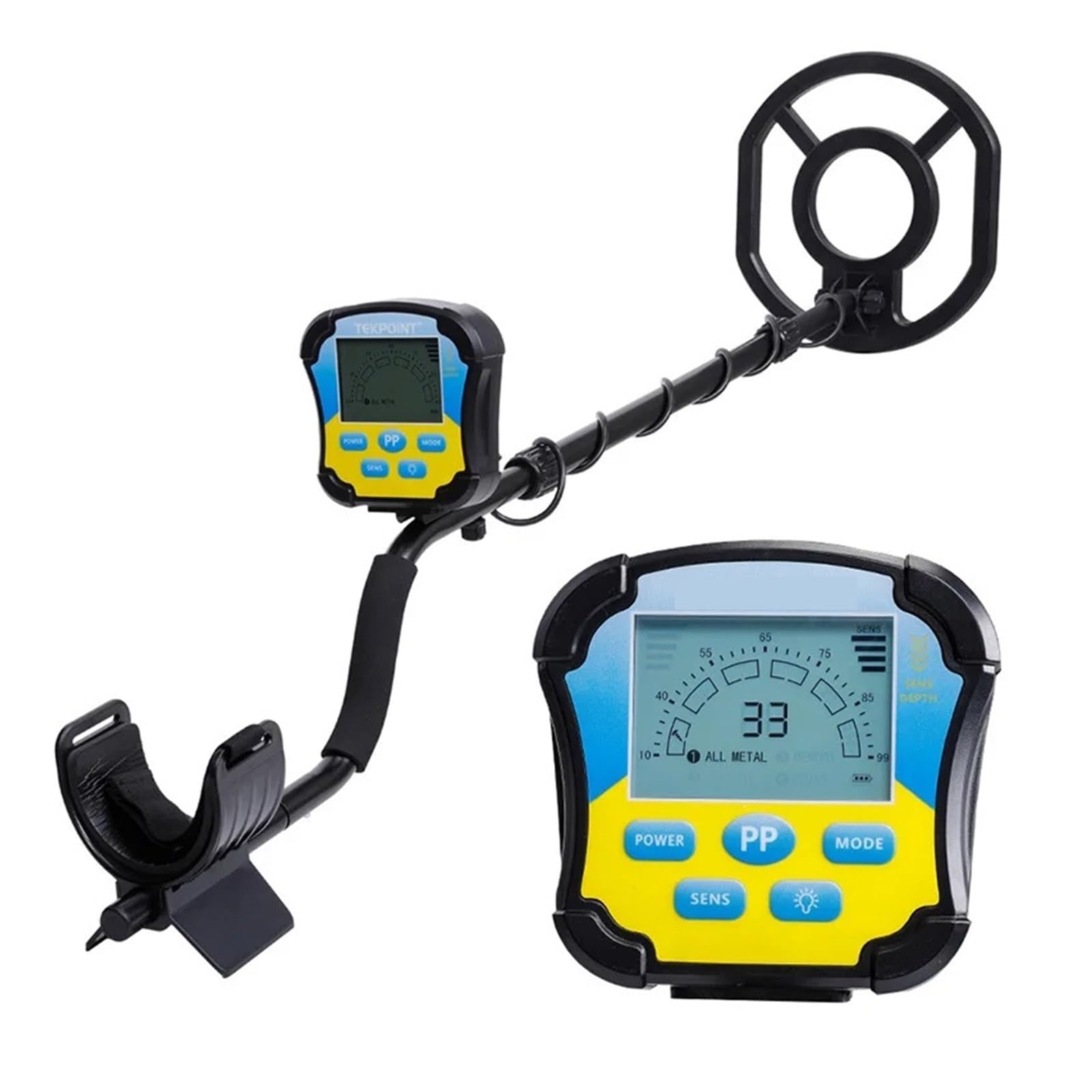 JKJZSALJ Md8030 Underground Metal Detector High Sensitivity Metal Gold Digger Hunter Treasure Finder Depth 2.5M Waterproof Search Coil High Accuracy