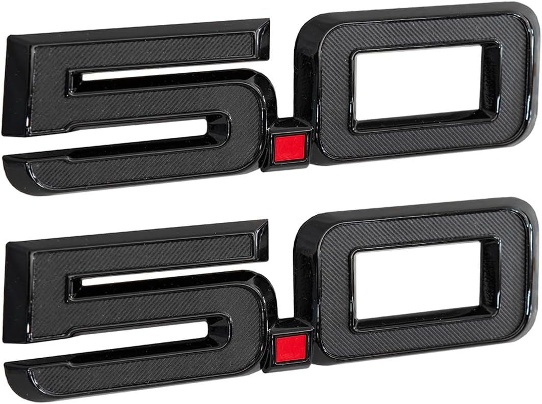 OEM PR3Z-16228-C Black 5.0 Fender Emblems Pair Made for 2024 Ford Mustang GT