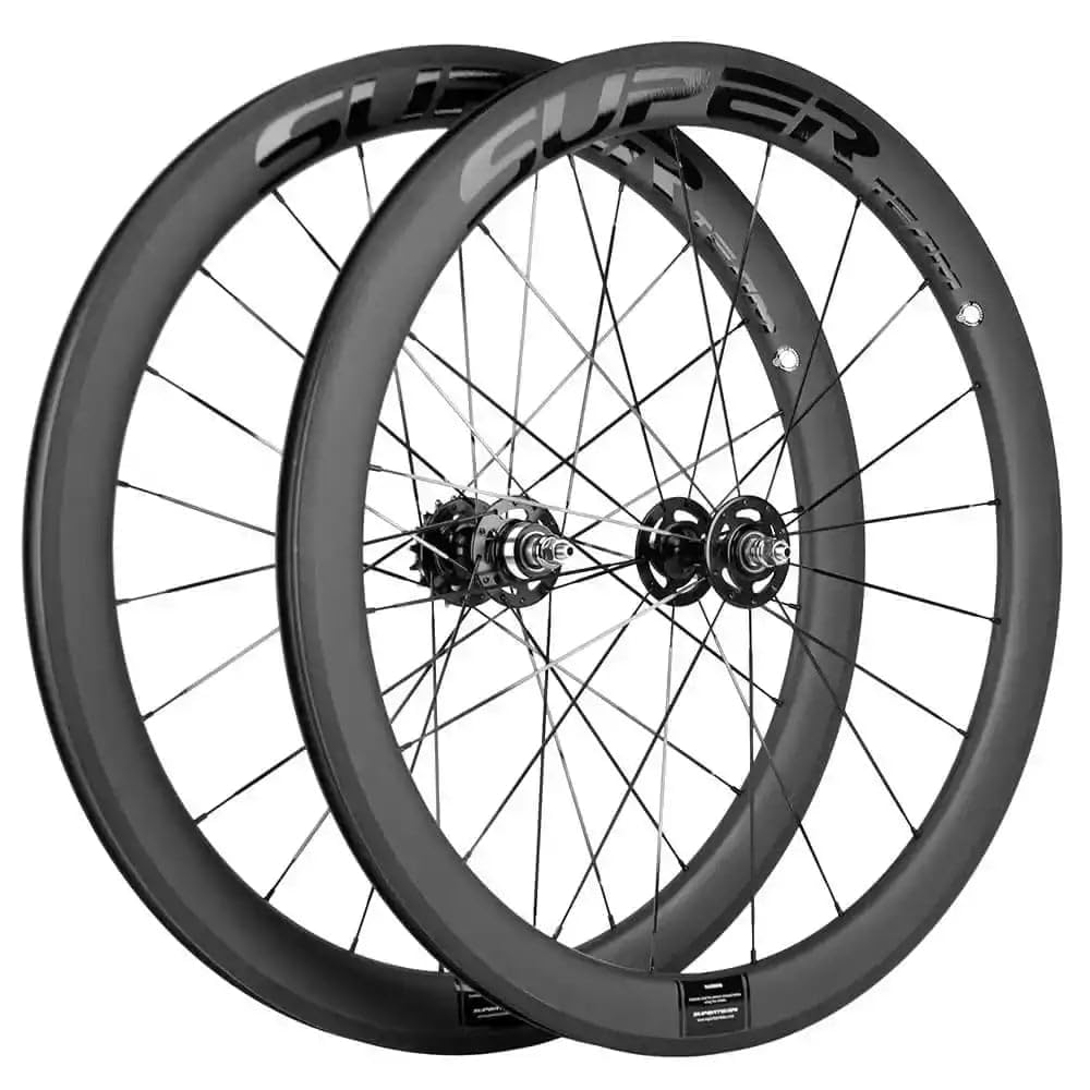 Amazon | SUPERTEAMカーボンホイール700C固定ギアホイールセット 50MM