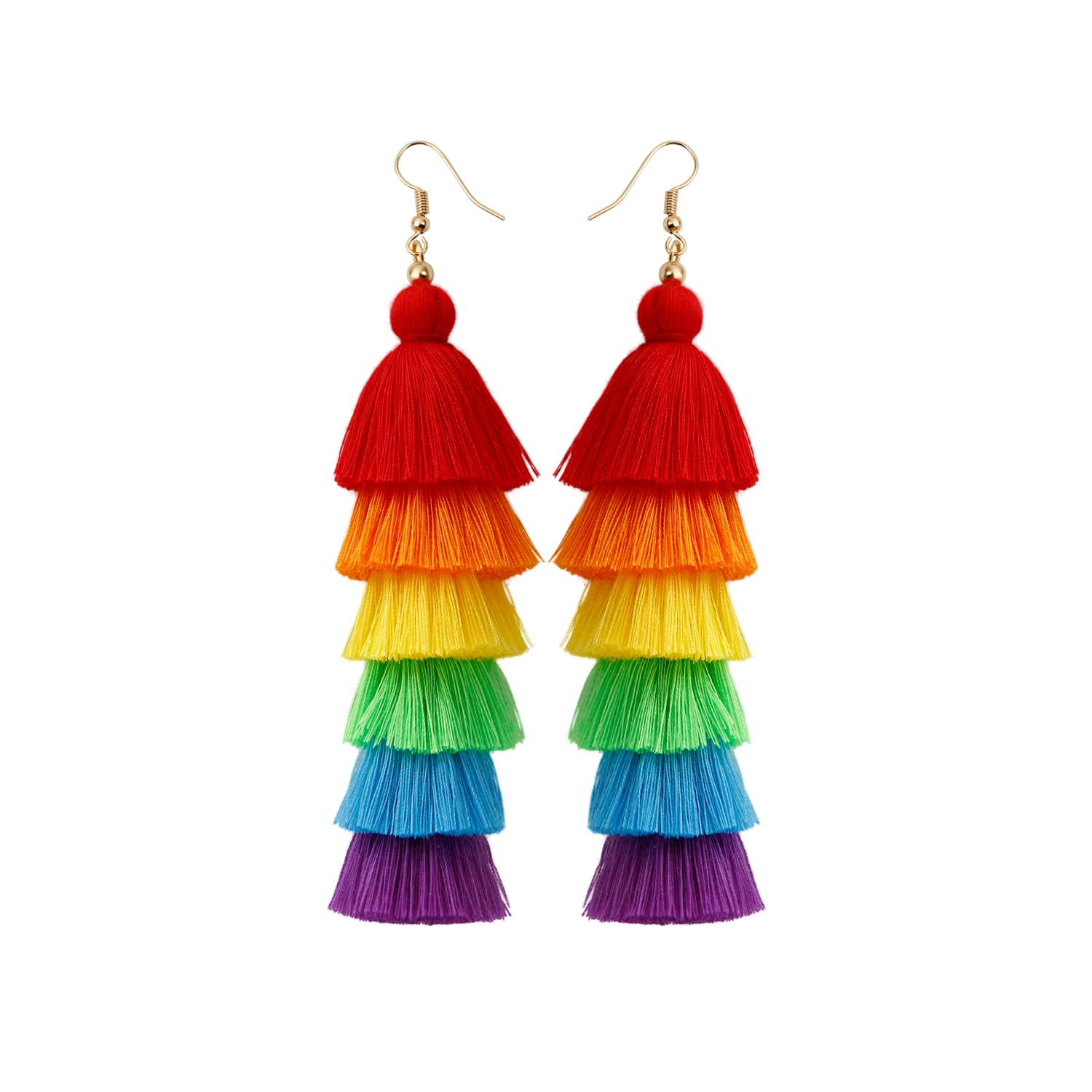 TOPWAYS Regenbogen-Ohrringe, Stolz-Ohrringe, 6-teiliges Set, für Damen und Herren, Gay-Pride-Accessoires, Schmuck für Reisen
