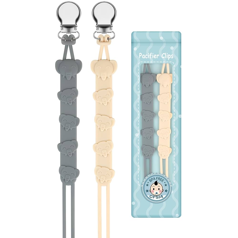 Catenella Portaciuccio Yoolhamy | 2 Pezzi In Silicone Alimentare | Clip Sicura Per Bambini