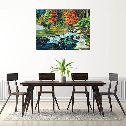 Miniatura 3 de Fine Art Canvas Lienzo decorativo para pared con diseño de río I por el artista Andy Beauchamp para sala de estar, dormitorio, baño, cocina,