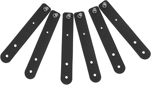 Miniatura 9 de Uonlytech 6 piezas de cuero enrollador de hebilla de cables de PC, soporte de cable de escritorio, soporte de cable de datos, suministros de línea