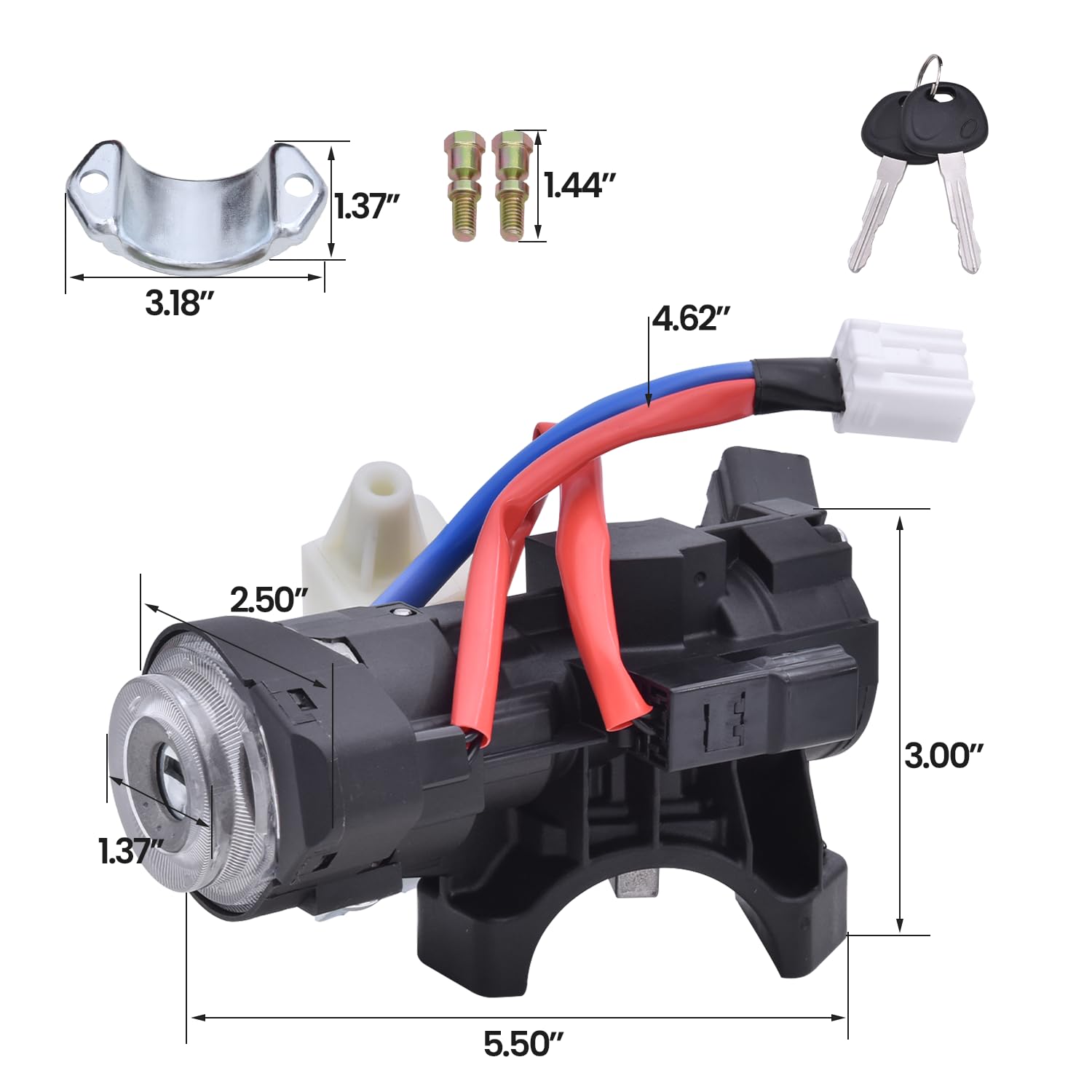 81905-F2230 Ignition Lock Cylinder Housing Compatible with 2017-2020 Hyundai Elantra Lock Key & Cylinder Assembly with 2 Keys, Replace 81905F2230 Ignition Switch Kits