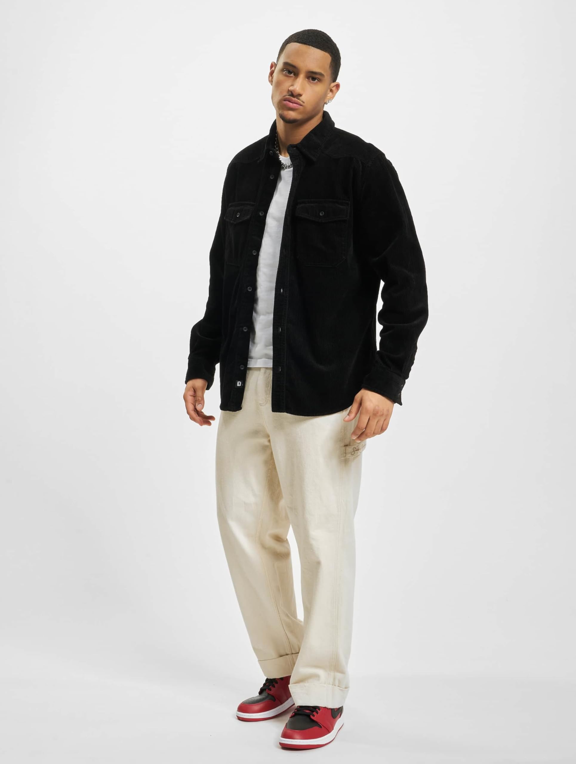 Brandit Koszula Mężczyźni Corduroy Classic Shirt Long Sleeve