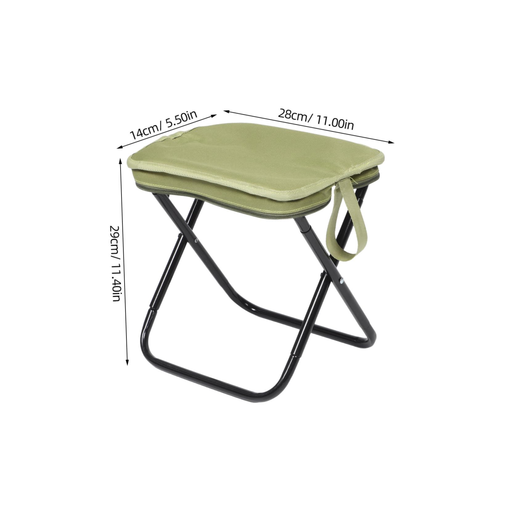 Hemoton Folding Camping Stool Portable Outdoor Chair with Integrated Pen Bag Lightweight Design for Quick Setup for Fishing Travel Picnics and Outdoor Activities