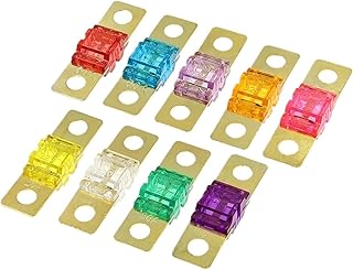 10 PCS ANS Fuse 20A 30A 40A 50A 60A 70A 80A 100A 125A 150A 175A ANL Gold Plated Stud Car Fuse Mini Car Stereo Audio Fuse (Size : 50A)