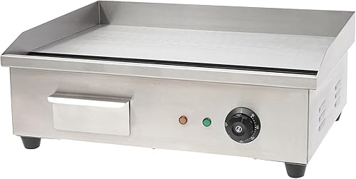 Plancha comercial, 110 V, 3000 W, para restaurante comercial, parrilla eléctrica, placa de cocina combinada con control termostático ajustable