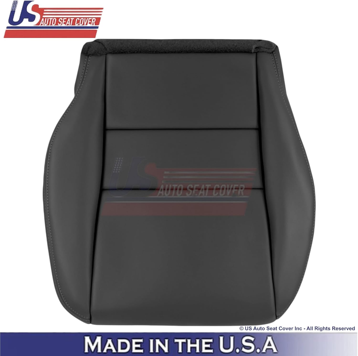 US Auto Seat Cover 2003-2007 fits Honda Accord Genuine Leather Front Replacement Seat Covers Black