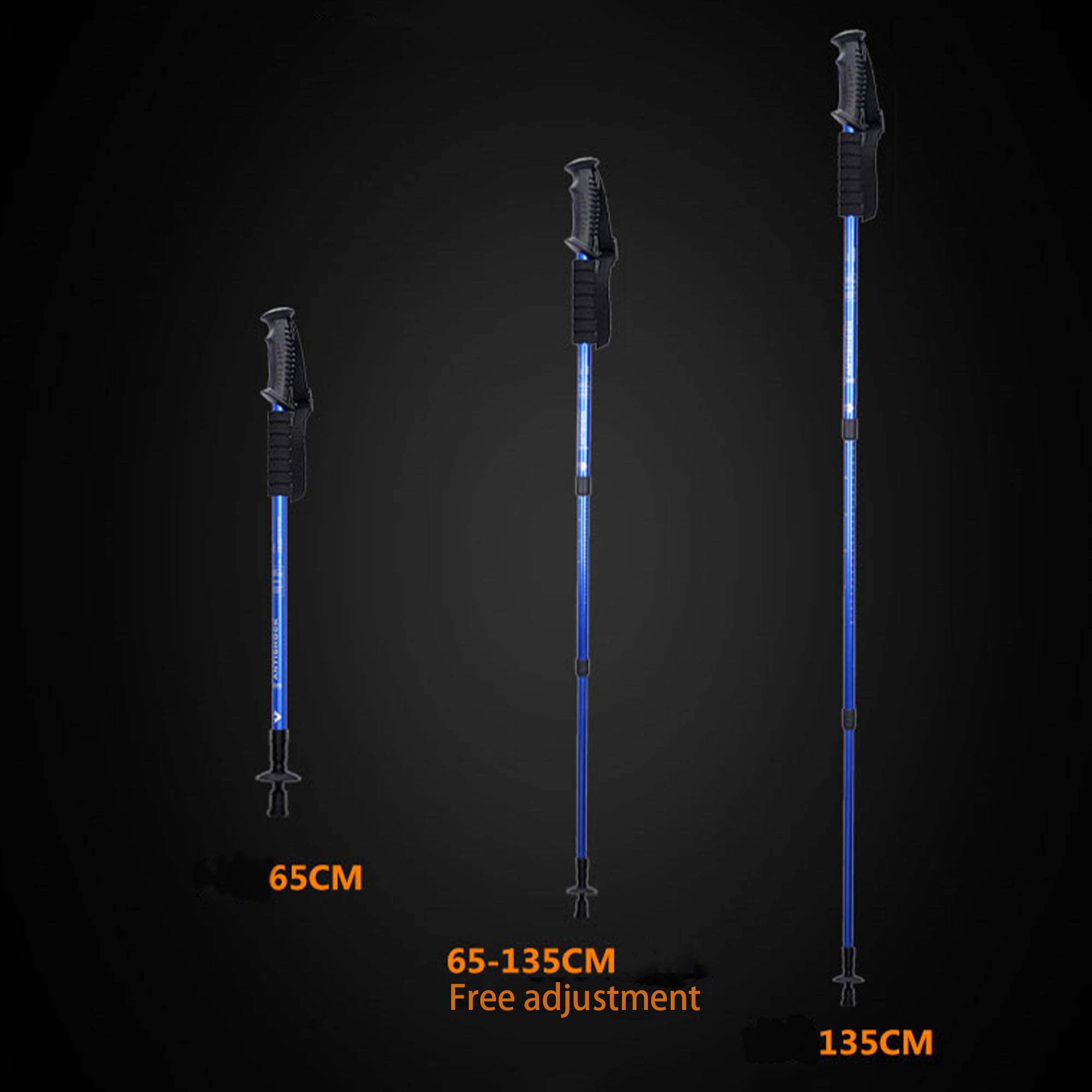 Externer Quick Lock Trekkingstock - 1 Paar Ultraleichter Wanderstock Nordic Walking Stick Crutch
