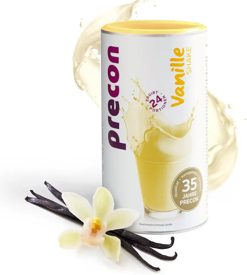 Abnehmen: Die Vitalmahlzeit mit Leistungsfaktor 5 Precon BCM Diät Shake zum Abnehmen – Vanille – 24 Portionen (480 g) – Mahlzeitenersatz für eine gewichtskontrollierende Ernährung