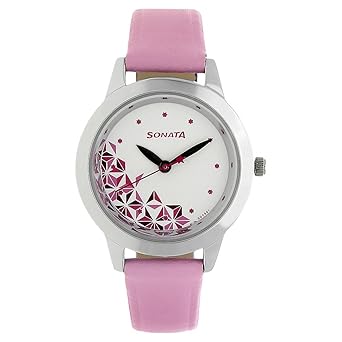 Sonata Analog White Dial Womens Watch NM87019SL04W / NL87019SL04W