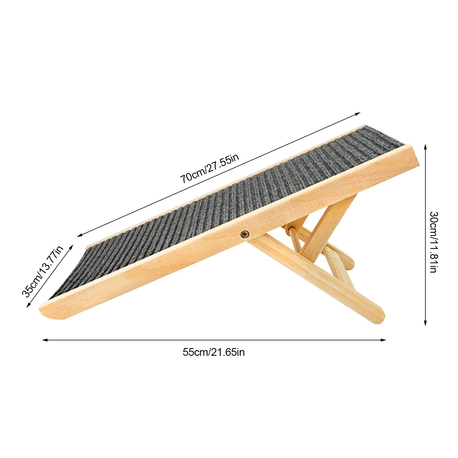 Rampe pour petits ou grands chiens - réglable entre 18 et 53 cm en hauteur - pour lit et canapé - bois de bouleau - plateforme se connecte parfaitement - surface antidérapante Rampe pour petits ou grands chiens - réglable entre 18 et 53 cm en hauteur - pour lit et canapé - bois de bouleau - plateforme se connecte parfaitement - surface antidérapante