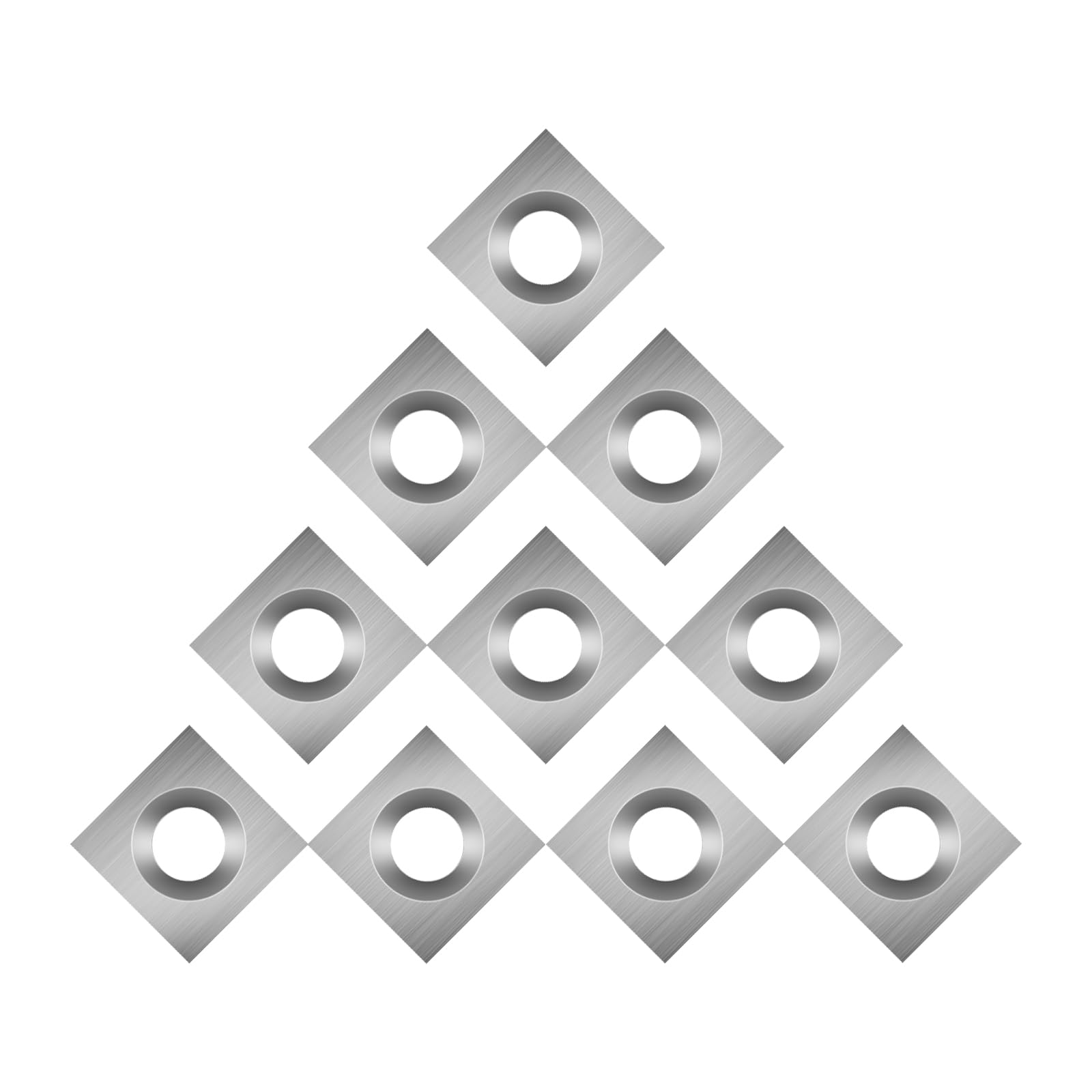 Insertos cuadrados de carburo de 12 x 12 mm para carpintería (10 piezas)