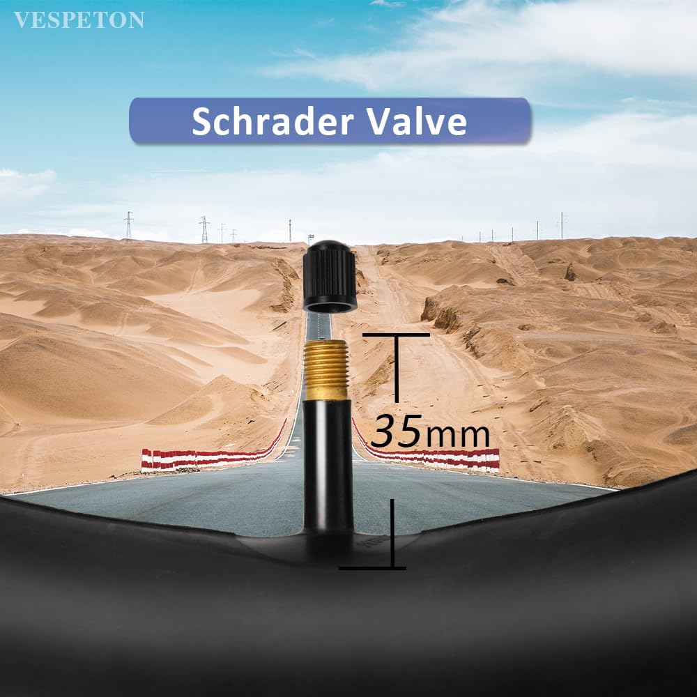 20X4.0 inch Bike Tube with AV35mm Schrader Valve Electric Bike Inner Tubes Premium Butyl Rubber Bicycle Tube 2 Pack Fat E-Bike Tubes thumbnail