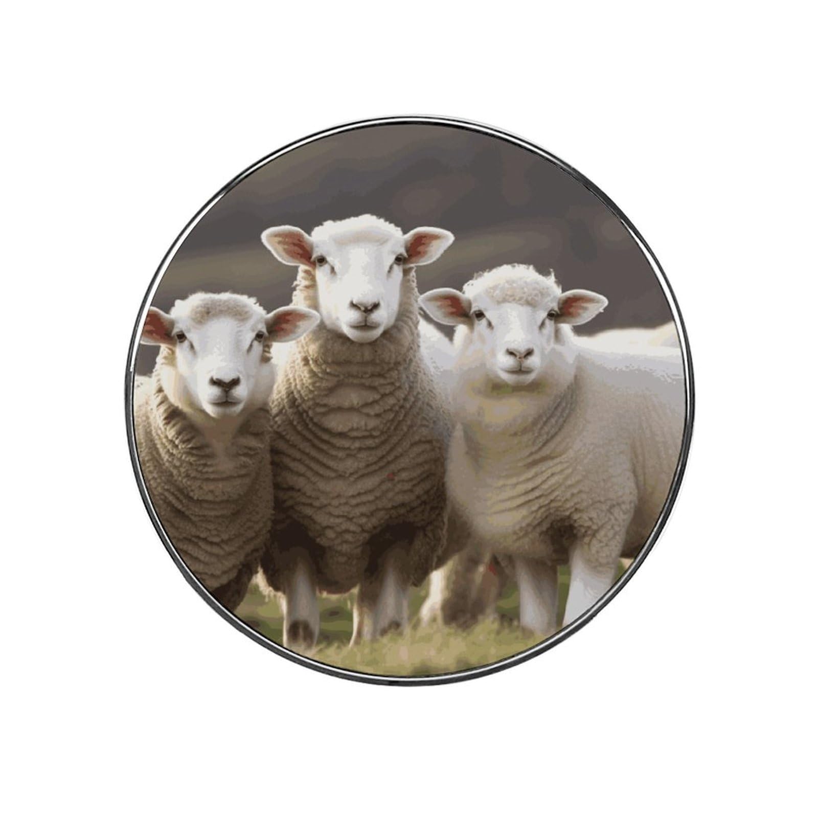 Adfgyerh Style Sheep And Lambs Refrigerator Magnets Circular Design，Stickers Home Decorations，Fridge Magnets For Fridge Plant Lovers Kitchen Office Locker Whiteboard Car Garage Decor.
